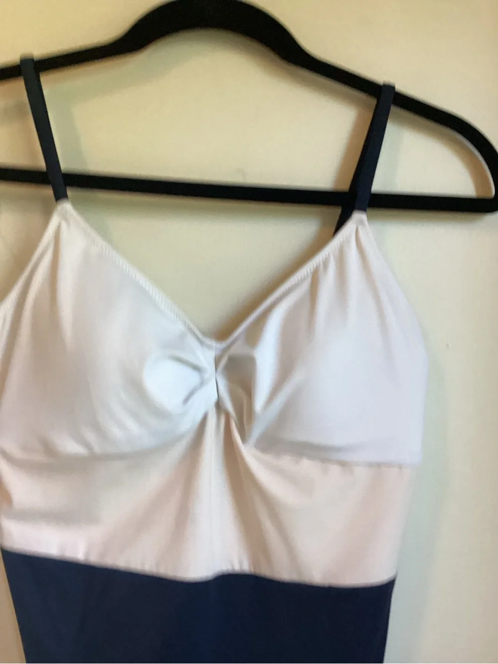 Lively Colorblock One Piece Swimsuit Size Small White Pink Navy Modest Vacation